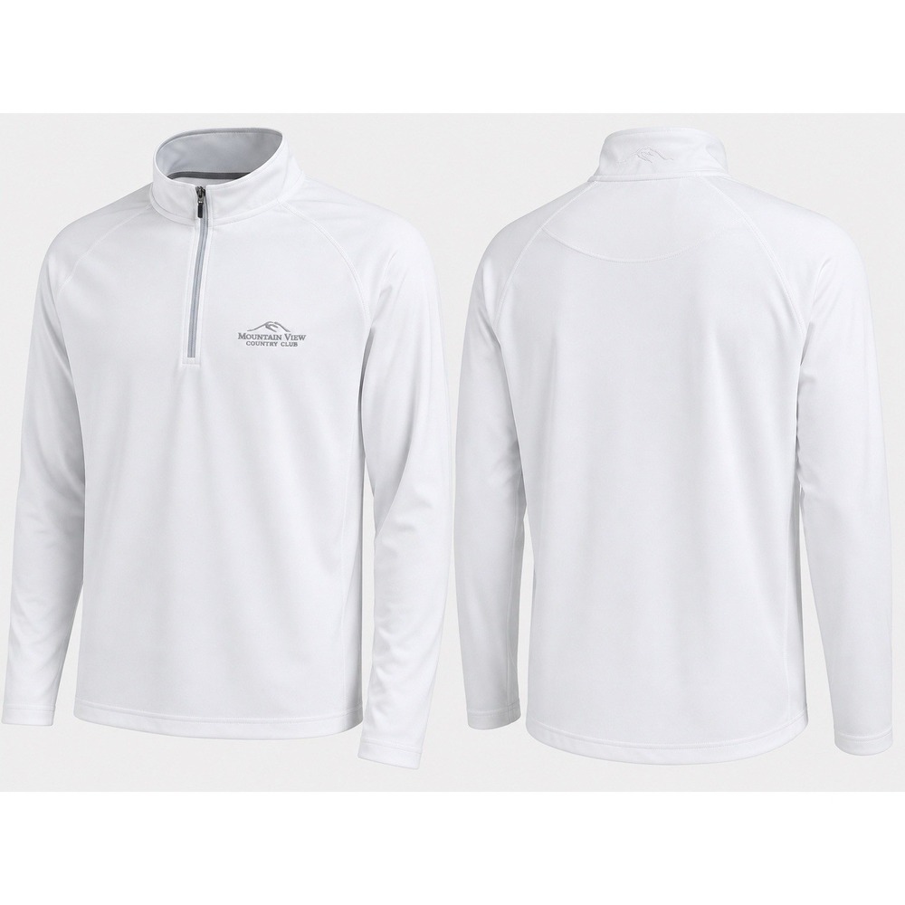 Straight Down SHIRT Men's XL   1/4 Zip L/S OPTIC WHITE PERFORMANCE Pullover
